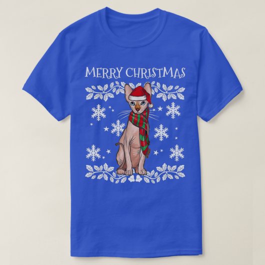 メリークリスマスオーナメントスフィンクス猫クリスマスサンタ – gi tシャツ (デザイン正面)