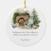 メリークリスマスオーナメントパーソナライズされた最高のの友人 セラミックオーナメント (裏面)