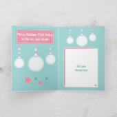 メリークリスマスオーナメントピンクと緑 シーズンカード (内部)