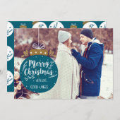 メリークリスマスオーナメントフォトカード シーズンカード (正面/裏面)