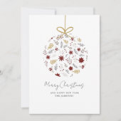 メリークリスマスオーナメントホリデーカード シーズンカード (正面)