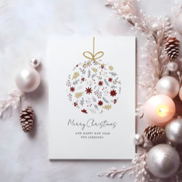 メリークリスマスオーナメントホリデーカード シーズンカード
