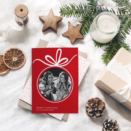 メリークリスマスオーナメント写真 シーズンカード