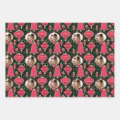 メリークリスマスオーナメント写真 ラッピングペーパーシート (正面3)