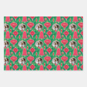 メリークリスマスオーナメント写真 ラッピングペーパーシート (正面)