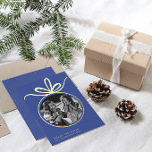 メリークリスマスオーナメント写真 箔シーズンカード