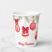 メリークリスマスオーナメント紙カップ 紙コップ (裏面)