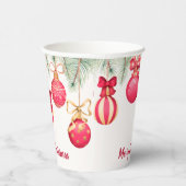 メリークリスマスオーナメント紙カップ 紙コップ (右)
