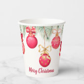 メリークリスマスオーナメント紙カップ 紙コップ (正面)