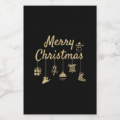 メリークリスマスオーナメント金ゴールド フードラベル (シングルラベル)