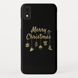 メリークリスマスオーナメント金ゴールド iPhone XRケース