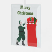 メリークリスマスオーナメント ガラスオーナメント (正面左)