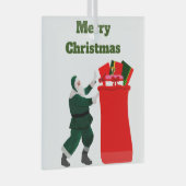 メリークリスマスオーナメント ガラスオーナメント (正面右)