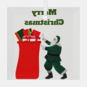 メリークリスマスオーナメント ガラスオーナメント (裏面)