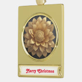 メリークリスマスオーナメント ゴールドプレートバナーオーナメント (左)