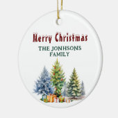 メリークリスマスオーナメント セラミックオーナメント (左)