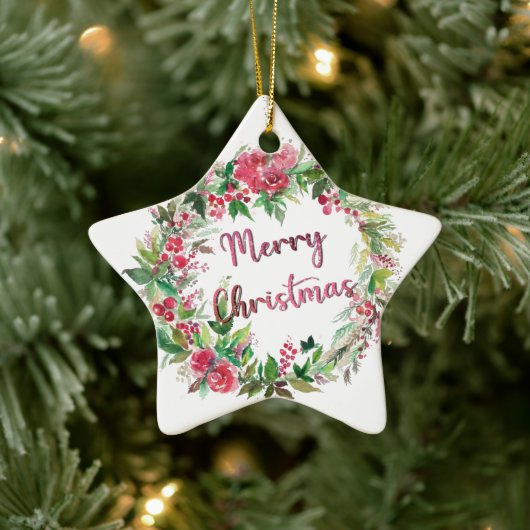 メリークリスマスオーナメント セラミックオーナメント (ツリー)