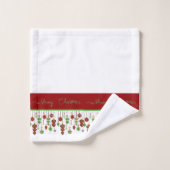 メリークリスマスオーナメント バスタオルセット (ウォッシュタオル)