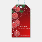 メリークリスマスオーナメント パーソナライズされた ギフトタグ (正面)