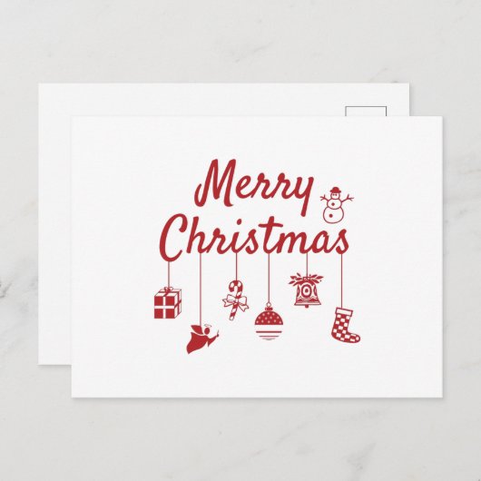 メリークリスマスオーナメント ポストカード (正面/裏面)