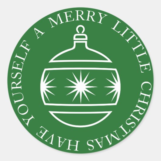 メリークリスマスオーナメント ラウンドシール (正面)