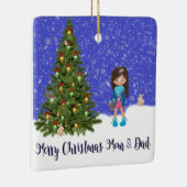メリークリスマスオーナメント – 娘から親へ セラミックオーナメント (右)