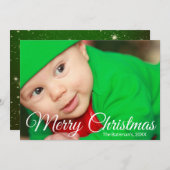 メリークリスマスオーバーレイホリディフォトカード シーズンカード (正面/裏面)