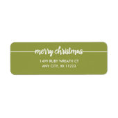 メリークリスマスオーバーレイ差出人住所どんな色でも! ラベル (正面)