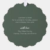 メリークリスマスオーバーレイ紙オーナメントカード オーナメントカード (裏面)