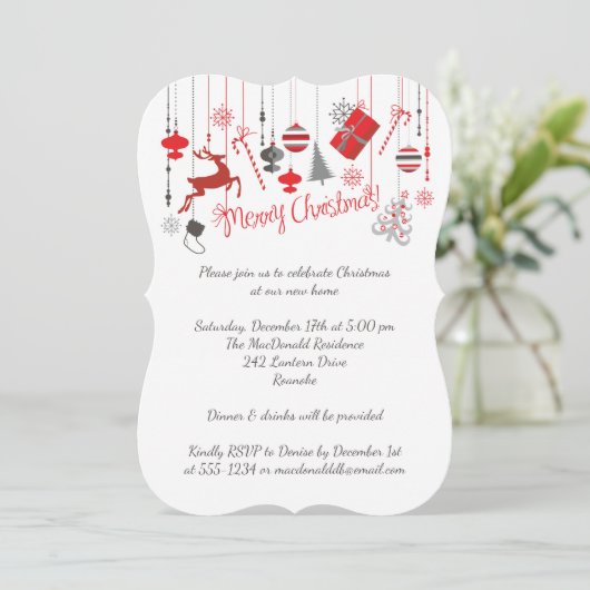 メリークリスマスオープンハウス招待状 招待状 (スタンド正面)