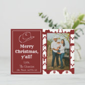 メリークリスマスオールカウボーイフォトホリデーカード シーズンカード (スタンド正面)