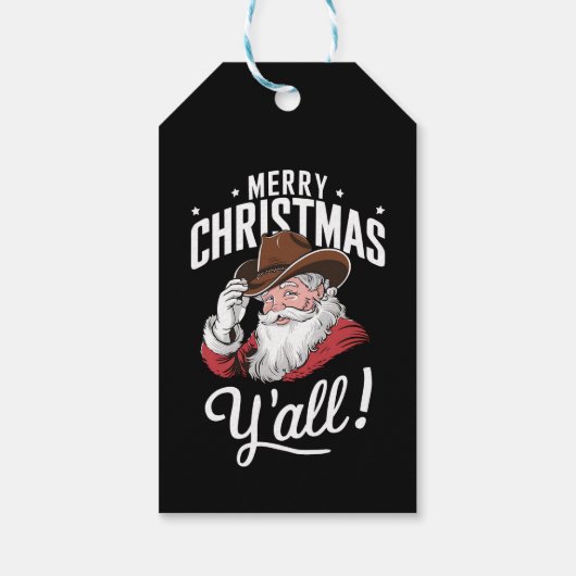 メリークリスマスオールカントリーカウボーイサンタクロース ギフトタグ (裏面)