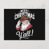 メリークリスマスオールカントリーカウボーイサンタクロース シーズンポストカード (正面)