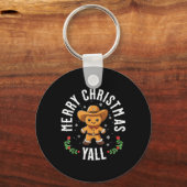 メリークリスマスオールジンジャーブレッドカウボーイウェスタン キーホルダー (正面)