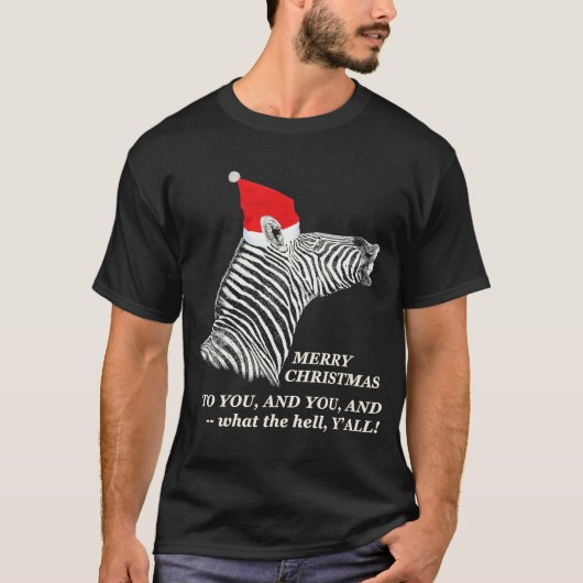 メリークリスマスオールゼブラ Tシャツ (正面)