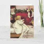 メリークリスマスオールドワールドサンタサンテニック シーズンカード (正面)