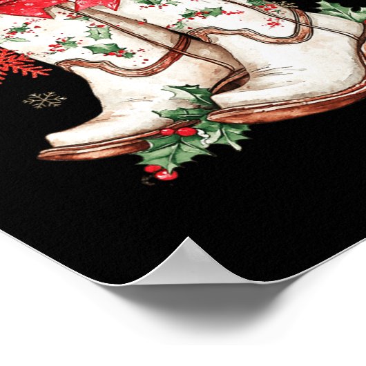 メリークリスマスオールハウディクリスマスブーツカウギル ポスター (角)