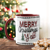 メリークリスマスオールプライ素朴ドの木の休日 マグカップ