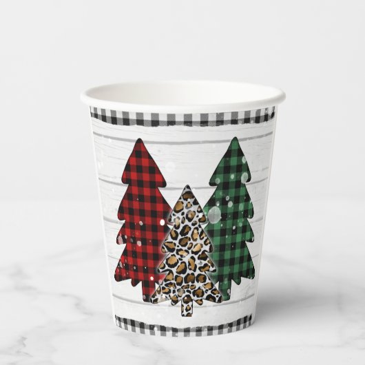 メリークリスマスオールプライ素朴ドの木の休日 紙コップ (裏面)