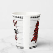 メリークリスマスオールプライ素朴ドの木の休日 紙コップ (左)