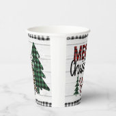 メリークリスマスオールプライ素朴ドの木の休日 紙コップ (右)