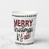メリークリスマスオールプライ素朴ドの木の休日 紙コップ (正面)