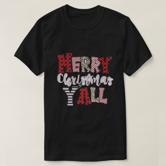 『メリークリスマスオール』ホリデーデザイン Tシャツ (デザイン正面)