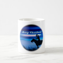 メリークリスマスカウボーイライダー コーヒーマグカップ