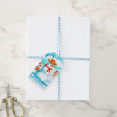 メリークリスマスカウボーイ雪だるま ギフトタグ (より糸付き)