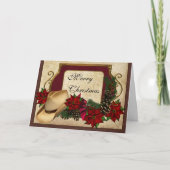 メリークリスマスカウボーイ(女性のカーボーイ)の挨拶 シーズンカード (正面)