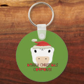 メリークリスマスカウポーク キーホルダー (正面)