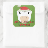 メリークリスマスカウポーク スクエアシール (バッグ)