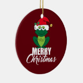メリークリスマスカエル セラミックオーナメント (右)