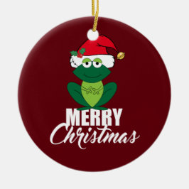 メリークリスマスカエル セラミックオーナメント